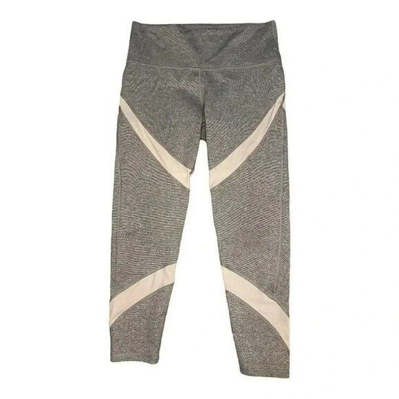 Aerie Women’s Large Gray Chill Play Move Leggings With Mesh‎ Embellishment - Picture 1 of 6